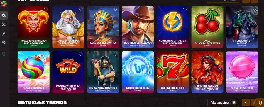 Afkspin casino in den de